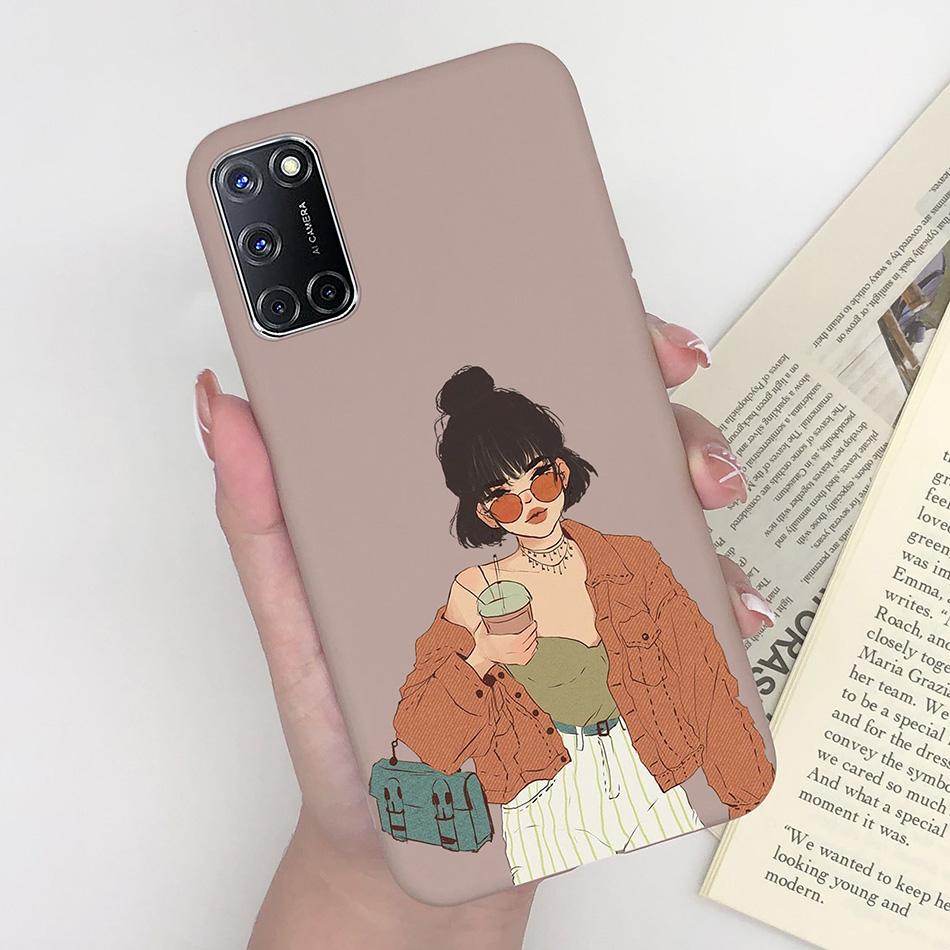 For Oppo A52 A72 A92 Case Cartoon Silicone Coque Heart Painted Cover For Oppo A72 A52 A 52 A 72 A 92 OppoA52 OppoA92 Phone Case