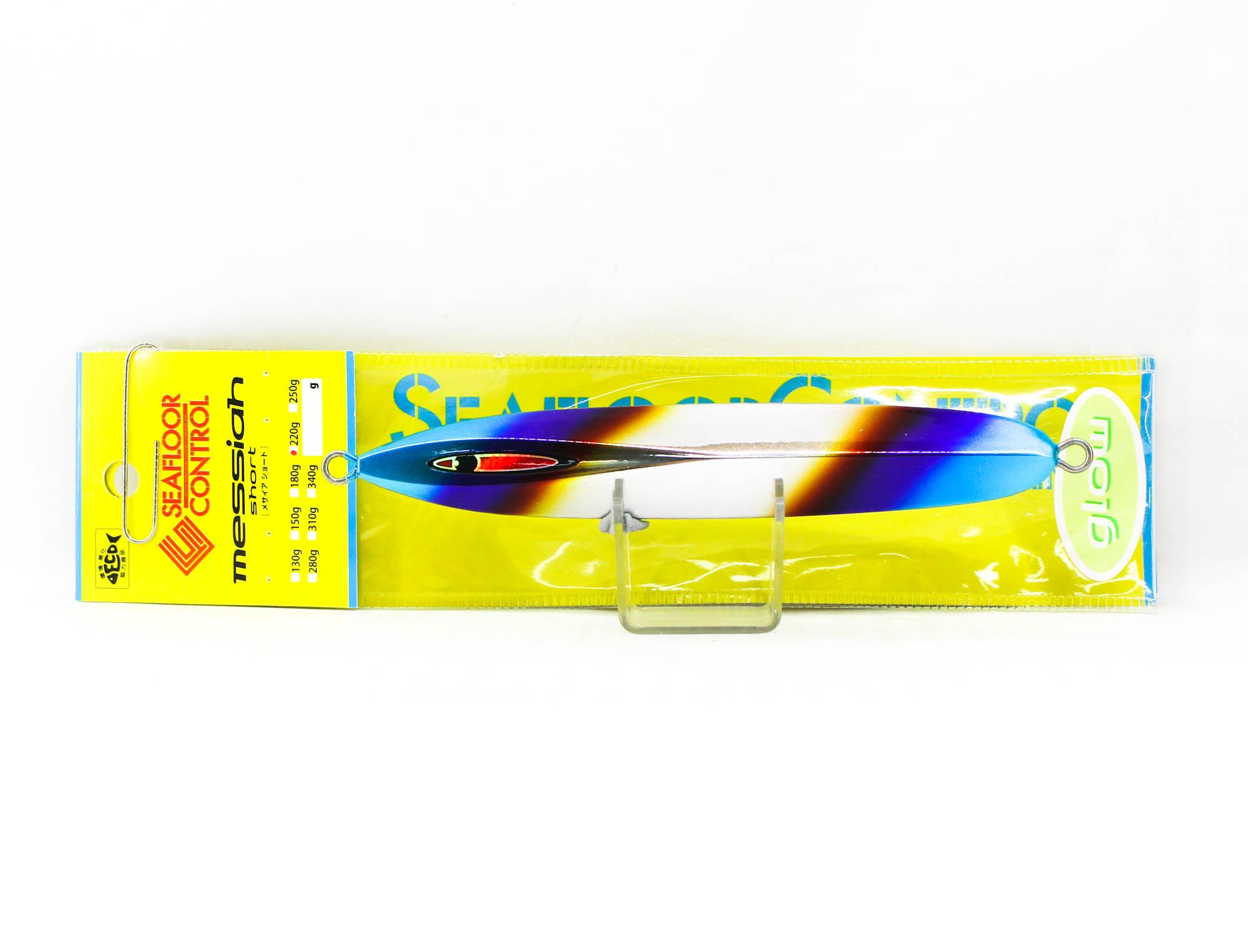 Seafloor Control Metal Jig Messiah short 220 grams Zebra Glow (5328)