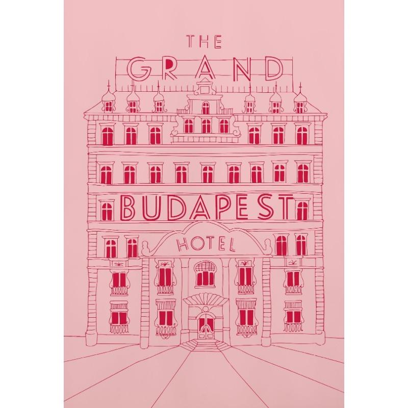 Wes Anderson Klassisches Filmcover Poster The Grand Budapest Film Leinwandgemälde Druck Minimalistische Wand-Wohndekoration Weihnachtsgeschenke
