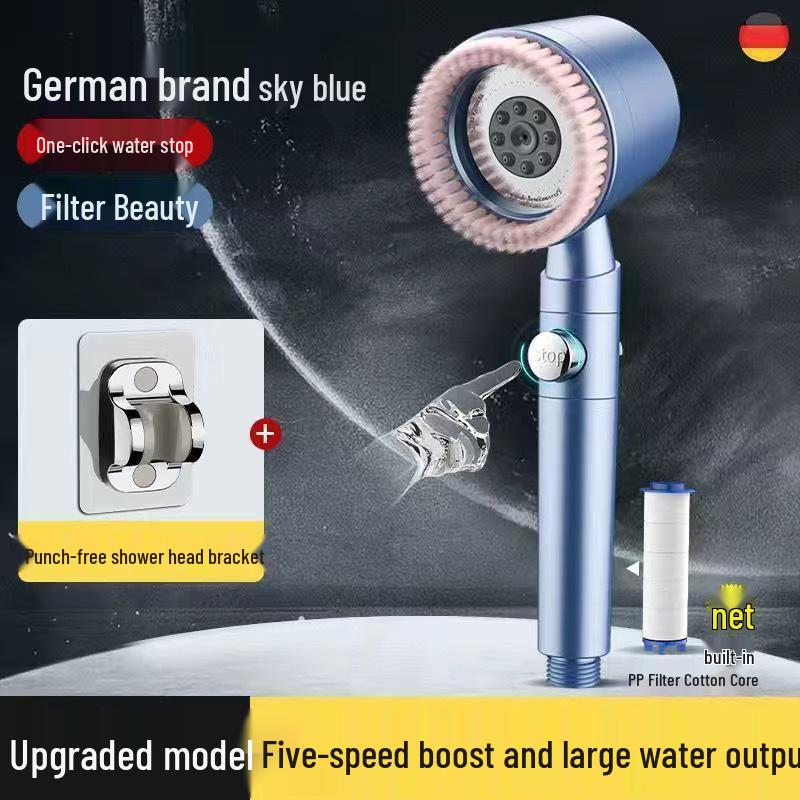 Powerful Pressurized Handheld Lotus Showerhead with Filter