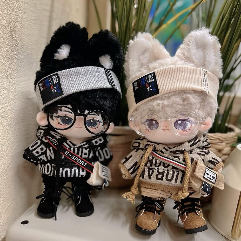 AXLUCE Plush Toy - Shoes - Plush Clothes - 20cm Boots Doll (Black (Enamel))