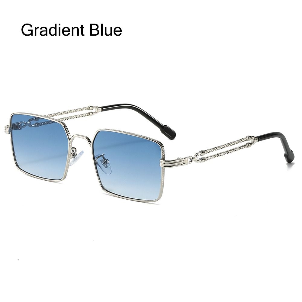 

Винтажные градиентные линзы металлические солнцезащитные очки Ins Style Street Style квадратные очки с защитой от ультрафиолета для мужчин и женщин