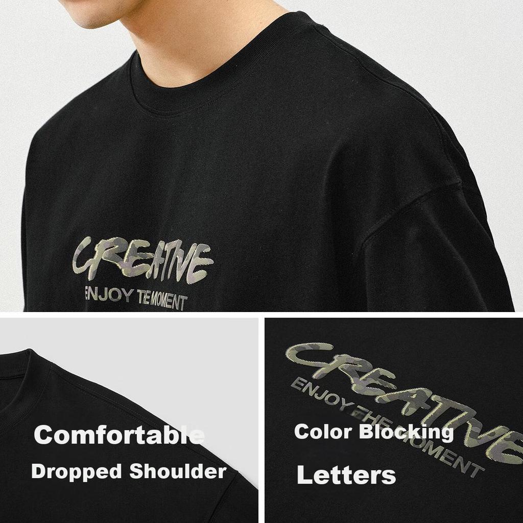 Semir Men's Long Sleeve T-Shirt Spring Wearable Letter Print Base Shirt Couple 2026 Inner Wear Crew Neck