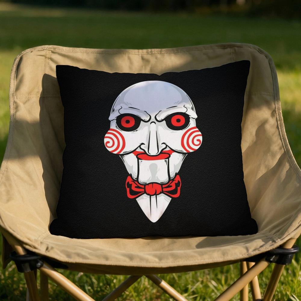 Horror Movie SSaw X Cushion Cover Soft Reversible Durable Pillow Cover MultiScene Use for Home Car Daily Comfort