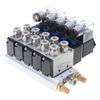 Collettore a 4 Stazioni per Valvole Solenoidi Pneumatiche 5 Vie 2 Posizioni Valvole Solenoidi di Controllo Aria Pneumatica Facili da Installare