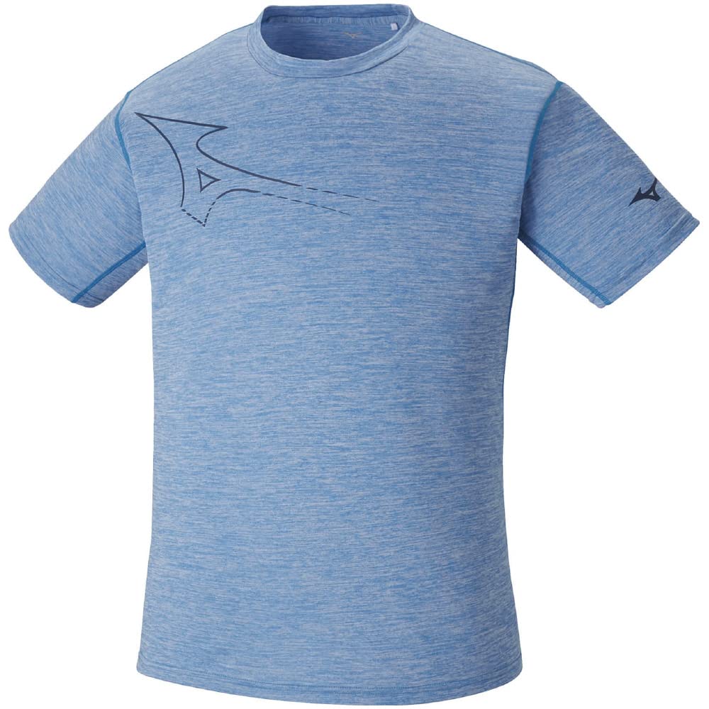 

Tennis Wear Practice Shirt Sweat Absorbent Quick Drying Dynamotion Fit 62JA2Z14 Splash Blue M [Mizuno]