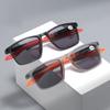 Classic Square Frame 2-in-1 Men's Reading Glasses Ultra Light Neutral Single Lens Multi-purpose Anti Blue Light Glasses