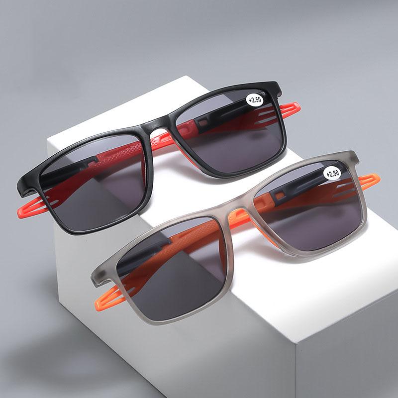Classic Square Frame 2-in-1 Men's Reading Glasses Ultra Light Neutral Single Lens Multi-purpose Anti Blue Light Glasses