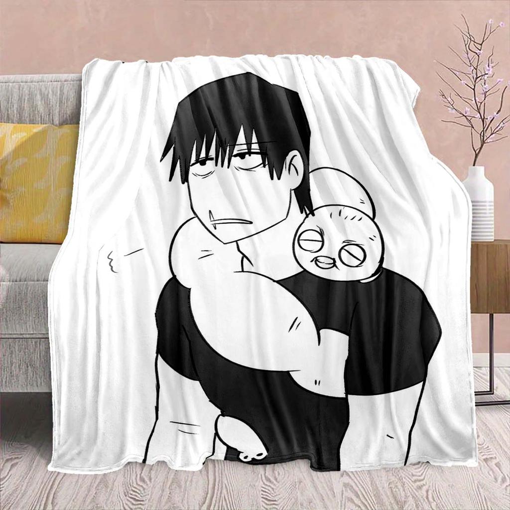 Jujutsu Kaisen Anime Flannel Blanket - Soft Warm Perfect for Sofa, Bedding Camping Travel Office Home Decor -QJY