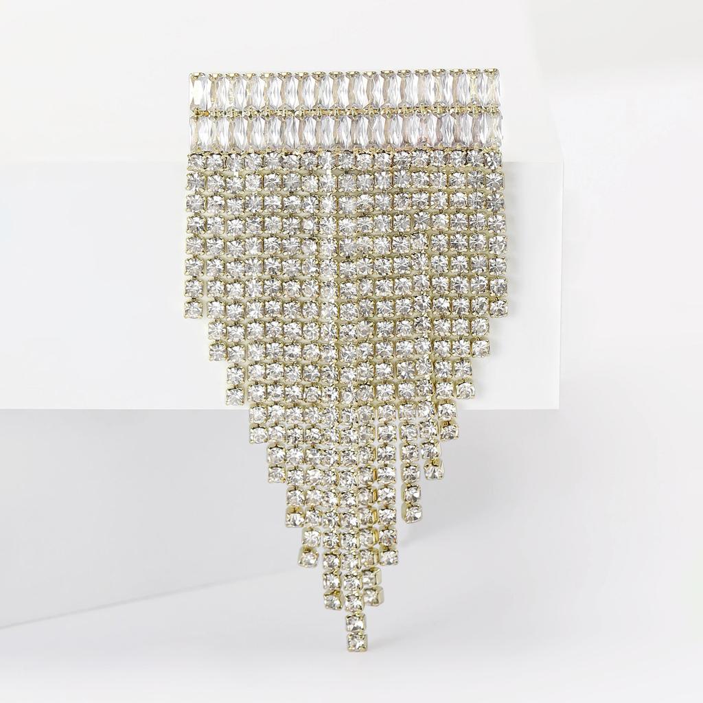 Stilvolle Voll-Diamant-Greifketten-Fransenbrosche Einfaches Temperament Damenbekleidung Korsage Schmucknadel