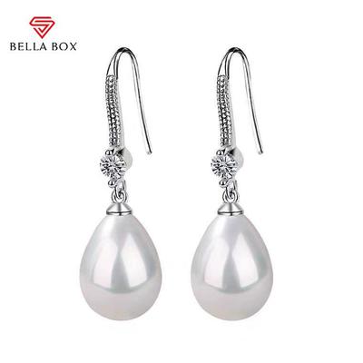 Women’s Earrings Round White Drop Earrings Jewelry