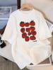 Cute Tomato Graphic T Shirt Women Summer Casual Short Sleeve Crew Neck Loose Tee Vegetable Print Harajuku Kawaii Aesthetic Top