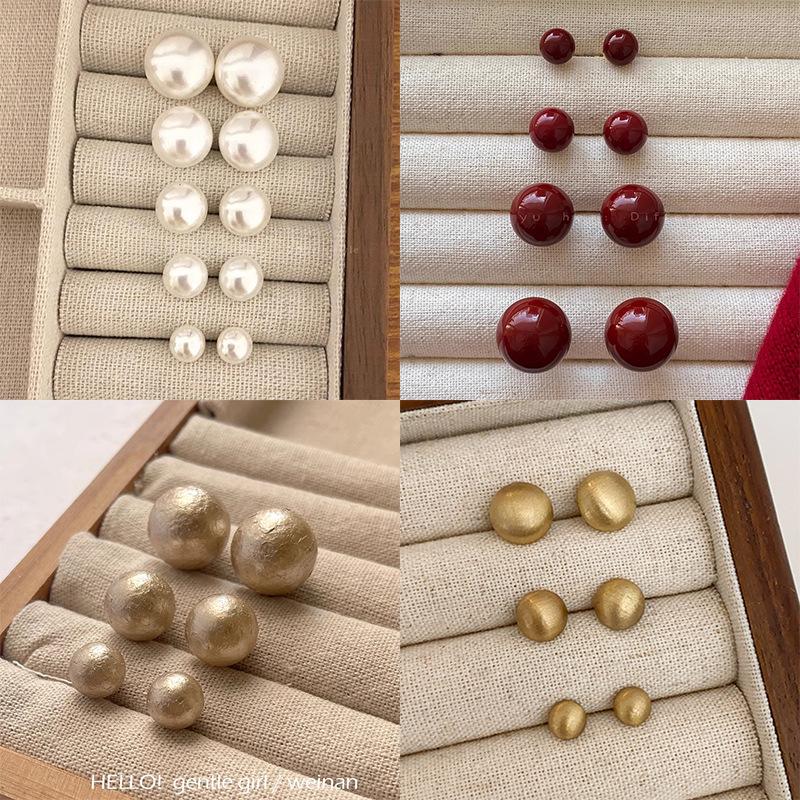 9Silver Needle Simple and Versatile Pearl Earrings for Women, Light Luxury and High-end Feel, Elegant and Unique Personalized Ear Accessories