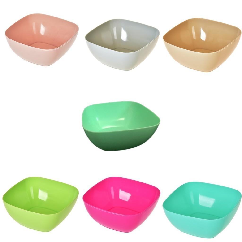 Versatile Food Grade Plastic Square Fruit Plate Colorful Serving Bowl Candy Dish