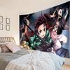 Demon Anime Group Tapestry, Unique Design Tapestry, Wall Decor for Bedroom,Livingroom, Playroom,Heartwarming Fan Holiday Gifts