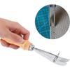 Verstellbarer Lederkanten-Falzwerkzeug Craft-Nut-Meißel DIY-Lederhandwerkswerkzeug Naht-Crimpwerkzeug Schlitz-Falzwerkzeug Holzgriff