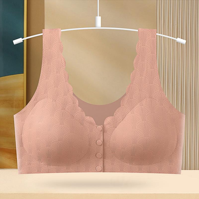 Mom underwear women's bra in the elderly without steel rim vest bra large size sports summer thin