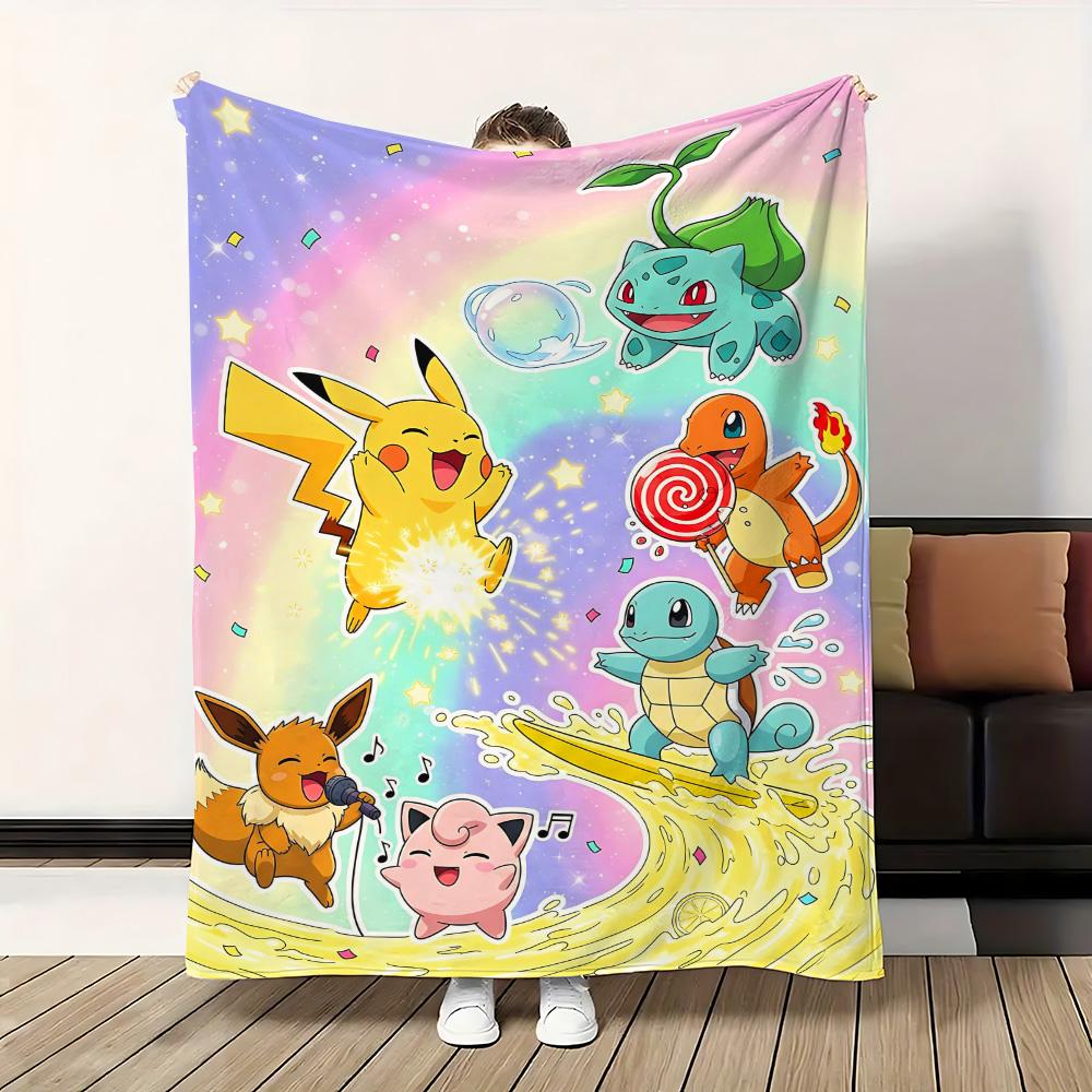 Fluffy Soft Blankets for Bed Kawaii Pokepokes Shaggy Throw Blanket School Bedroom Decoration Home Bedspread the Sofa Warm Winter