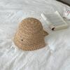 Summer new sun hat women's South Korea Dongdaemun weaving hollowed out after split fork sun protection hat fisherman hat children