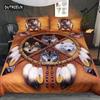 3D Wolf Space Duvet Cover Tiger Lion Animal Pattern Bedding Set Light And Dark Meet Wolf Moon Comforter Cover With Pillowcases