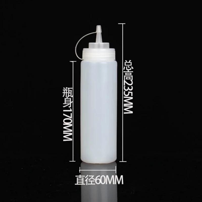 Large Squeeze Condiment Bottles with Nozzles Ketchup BBQ Sauces Olive Oil Bottle Dispenser Squeeze Sauce Bottle Kitchen Gadget