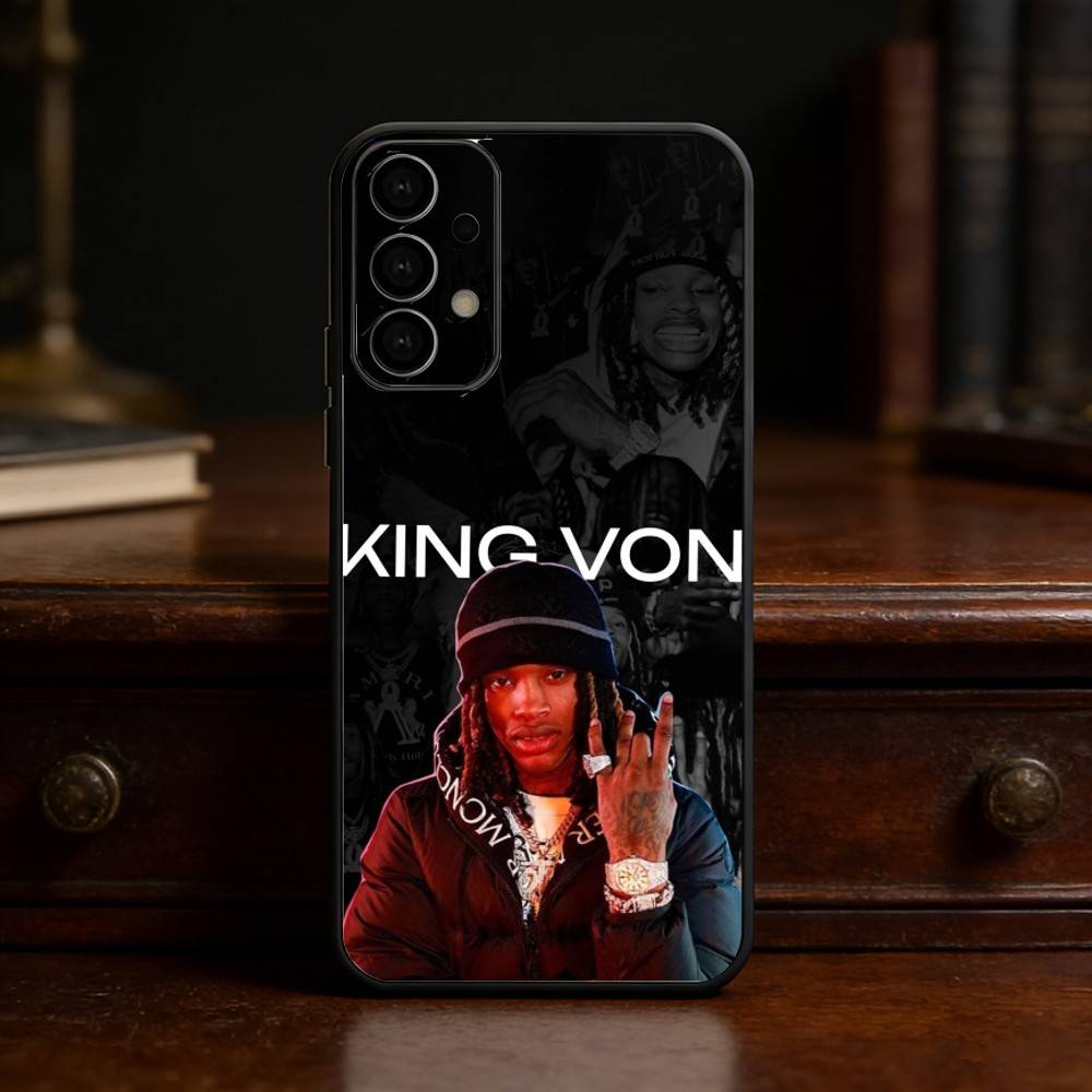 Raper K-King Von phone Case For Samsung S25,24,21,22,23,30,Ultra,20,Plus,Fe,Lite,Note Soft Black Cover