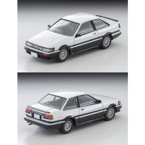 TOMYTEC Tomica Limited Vintage Neo 1/64 Scale LV-N304c Toyota Corolla Levin 2-Door GT-APEX 1985 White/Black Finished Model
