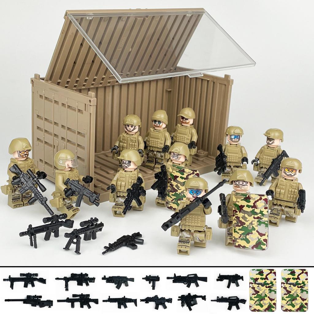 C1 Anti-Terrorism Military Doll 8 Children'S Assembled Building Block Toy Weapon Equipment Axe Shovel M8056