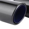 Glossy Carbon Fiber Tail Throat Exhaust End Y shaped Dual Outlet Left Side Mounting Universal for Car