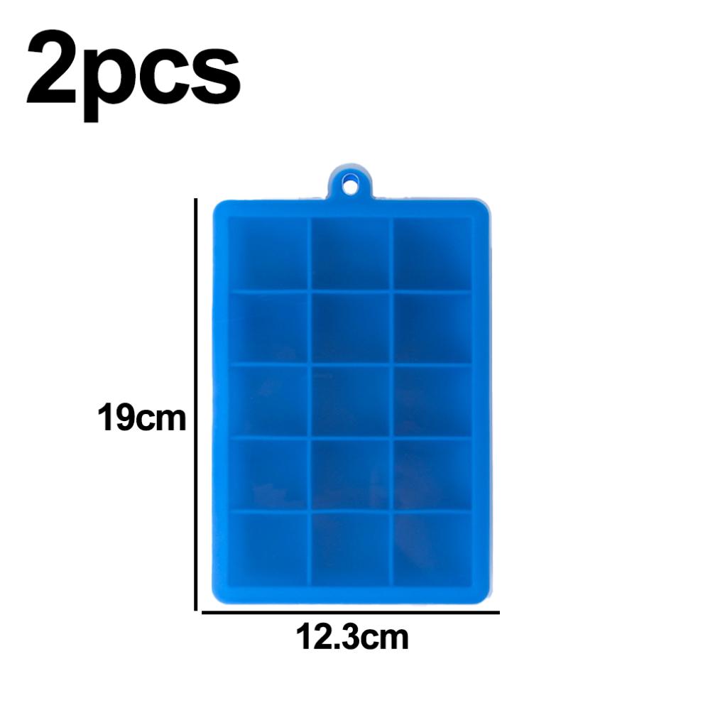 Creative Ice Cube Molds, Ice Cube Tray with Lid, Flexible Design Food Grade Silicone, Reusable Stackable For Whiskey Ice Cubes, Ice Cube Molds (Blue)