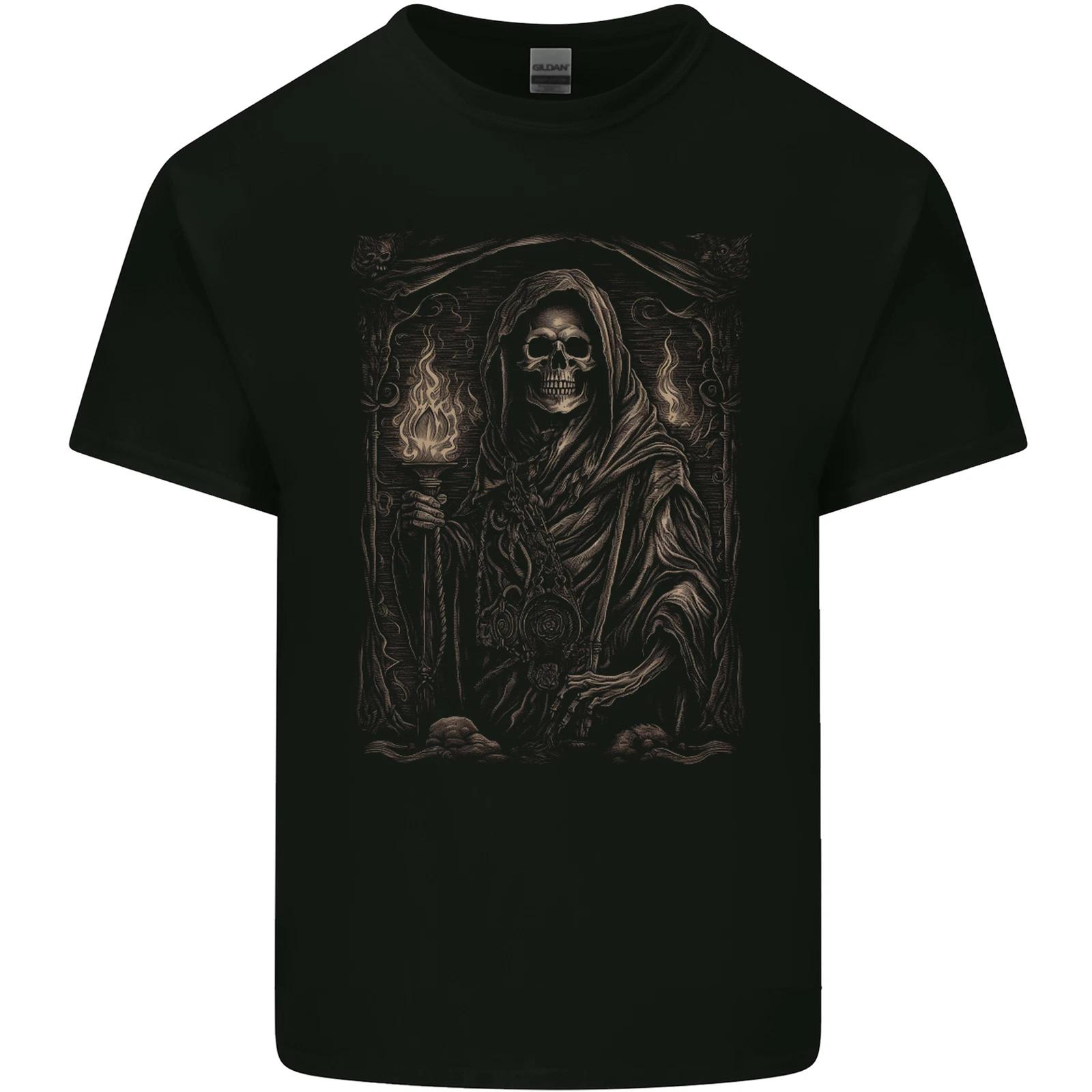 Gothic Grim Reaper Goth Heavy Metal Skull 10 Kids T-Shirt Childrens 3XL