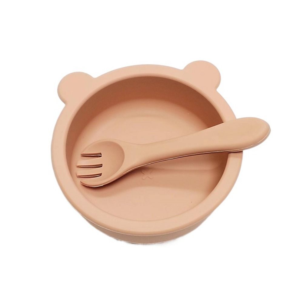 Flexible Feeding Tableware Waterproof Feeding Bowl Set Unbreakable Baby Bowls with Spoon  Toddlers