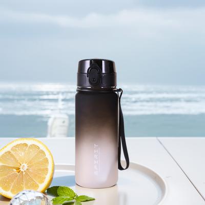 Frosted Water Bottle with Handle Fitness Sports Water Bottle Large Capacity Gradient Water Cup for Fitness Gym Outdoor Sports