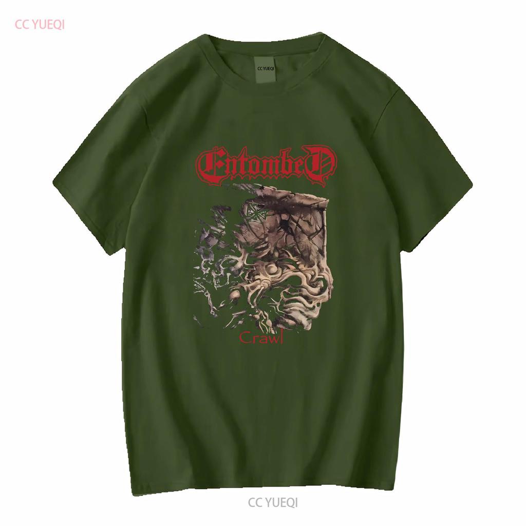 ENTOMBED CRAWL 1991 Maglietta Cotone Nero Uomo Taglia S-5XL NB709 vintage Lavata Elastica moda uomo Unisex Casual
