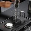 Wassertrennungs-Glastheekanne 600ml Transparent Magnetische Glas-Teekanne mit Sieb und Deckel
