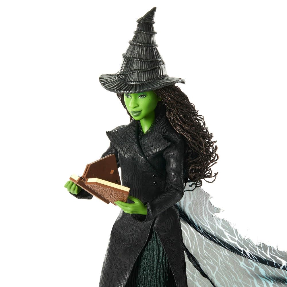 Mattel Universal Pictures A lovely deluxe Elphaba fashion doll inspired by the with removable outfit and 4 Wick movie, accessories.
