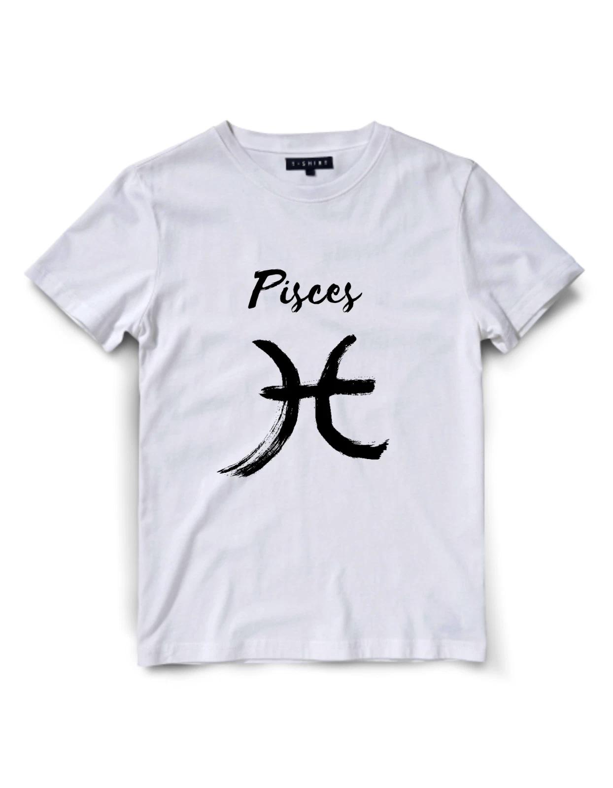 Pisces Astrology Shirt Zodiac T-Shirt Unisex Jersey Short Sleeve Tee L