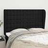 Vidaxl Testata a Orecchie, Nera, 147X23X118/128 Cm, Tessuto