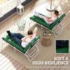 Set of Two 190 x 56cm Sun Lounger Cushions - Green