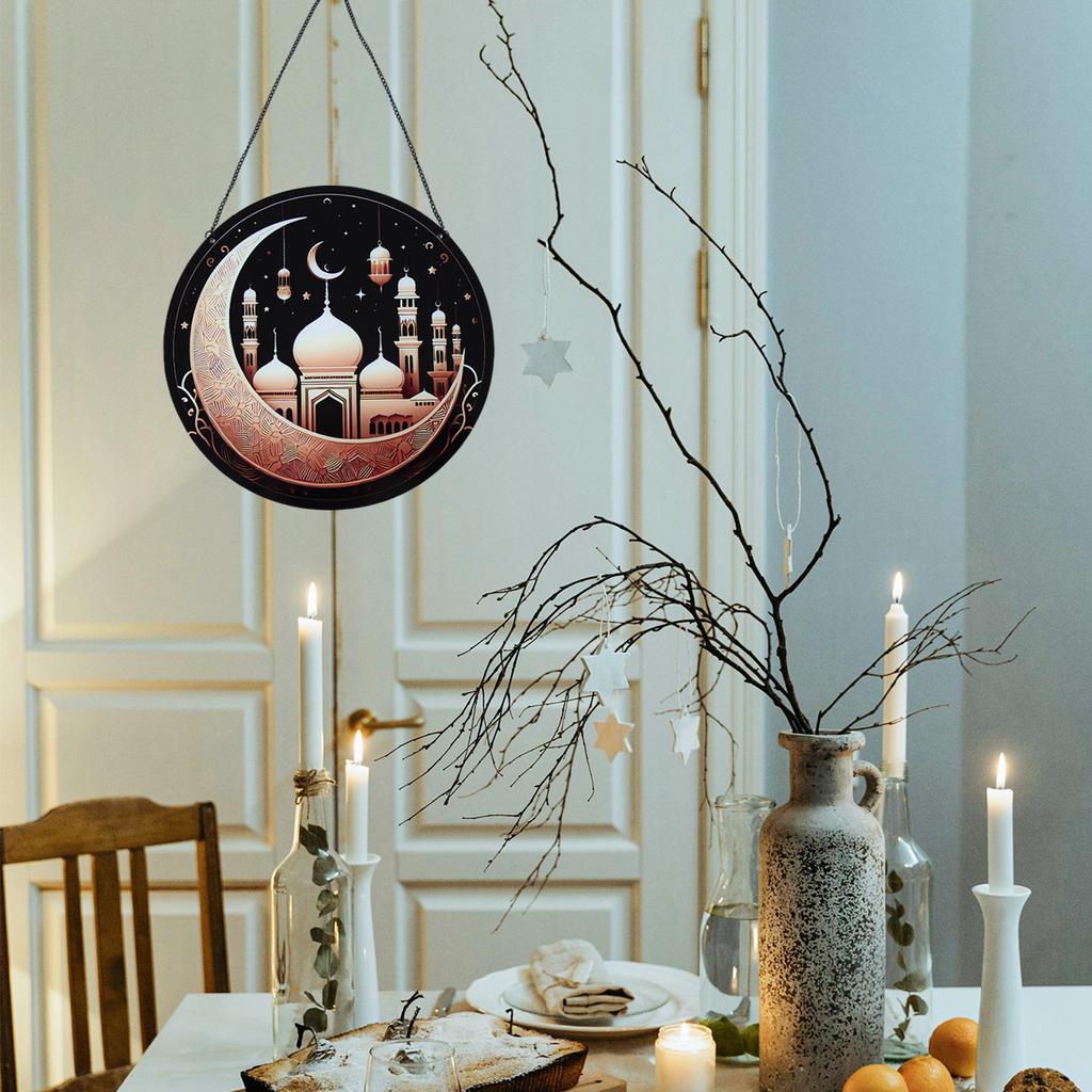 Eid Mubarak Acrylic Hanging Ornaments Ramadan Kareem Ramadan Decoration for Home 2025 Islamic Muslim Eid Al-Fitr Party Supplies