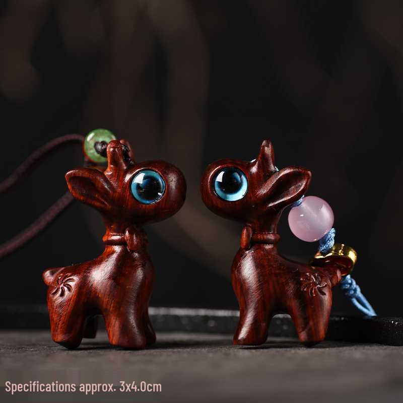 Personalized Ebony Rosewood Cat Bag Charm & Keychain with Cute Kitten Phone Lanyard for Women