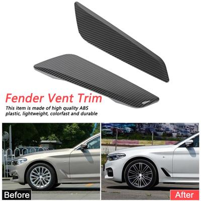 Car Vents Decor Cover Trim Carbon Fiber Look For BMW 5 Series G30 2017-2018 ABS