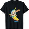 Banana Baseball Funny Drip Mascot Cartoon Fruit Player T-Shirt