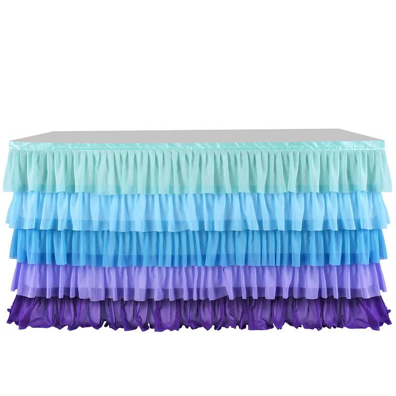 Tulle Table Skirt Tutu Tablecloth Tableware for Baby Shower Birthday Party Decorations Banquet Wedding Home Party Table Supplies