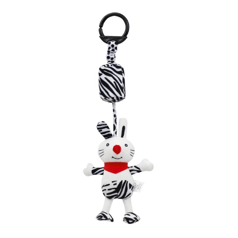 Baby Sensory Hanging Rattles Toy Black White Animals Stroller Infant Bed Wind Chimes 0-12 Months Infant Rattle Educational Toy