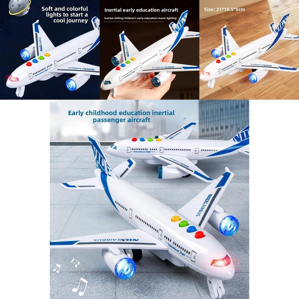 Childrens Inertia Light Sound Airplane Toy With Storytelling And Sensory Development For Boys