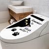 Cartoon Creative Black Cat Toilet Stickers Decorative Bathroom Toilet Lid Stickers Decorative Wall Stickers Removable