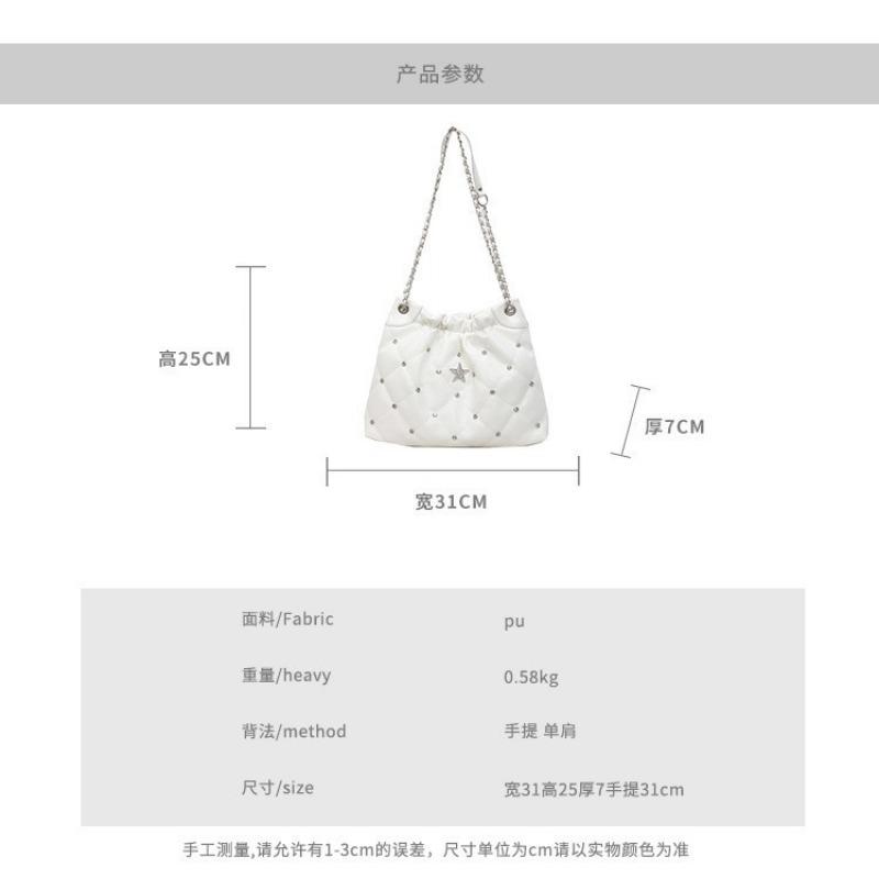 Rhombus Chain Small Bag Women's New Fashion Retro Bucket Bag Versatile Casual Messenger Bag