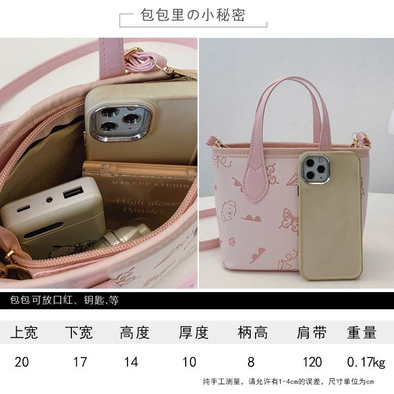 Wholesale Fashion Shoulder Bag Women's Summer New Printed Bucket Bag Casual Versatile Diagonal Span Handbag