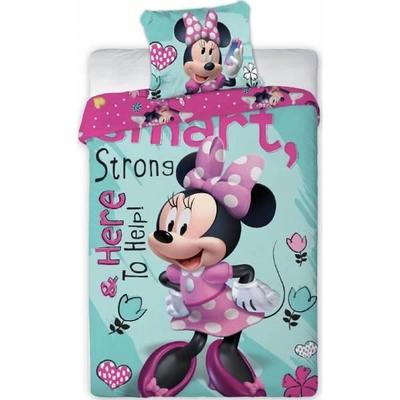 Duvet Cover Set - HOMEROKK - Minnie Disney - 140x200 Cm - Fitted Sheet 90x190 - Light Grey